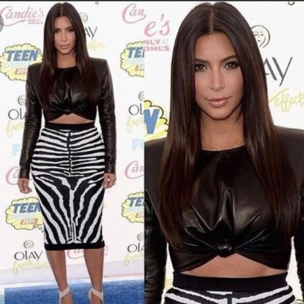 Sexy Bandage skirt colorblock bodycon XS